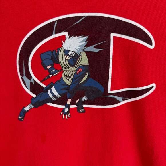 Champion x Naruto Kakashi Reverse Wave Hoodie Adult Size XL Red Y2K - Picture 3 of 12